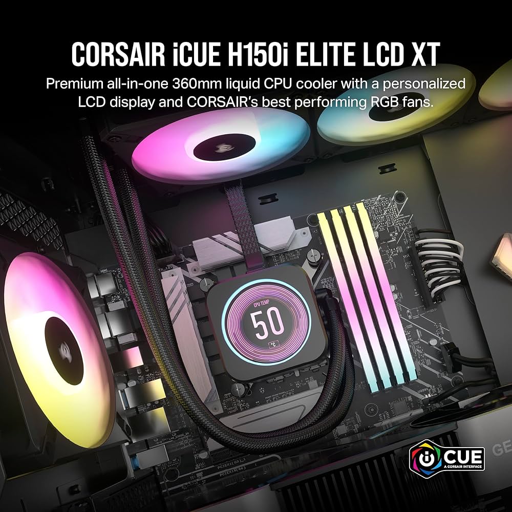 Amazon | CORSAIR iCUE H150i ELITE LCD XT 水冷式 CPU クーラー